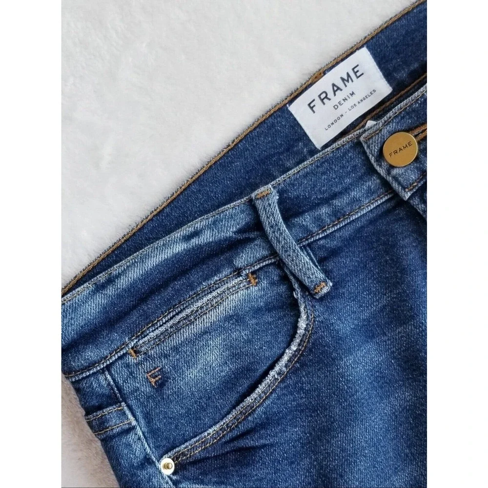 FRAME DENIM "le high skinny stretch" raw distressed anthropologie jeans $238 28 - Picture 6 of 11